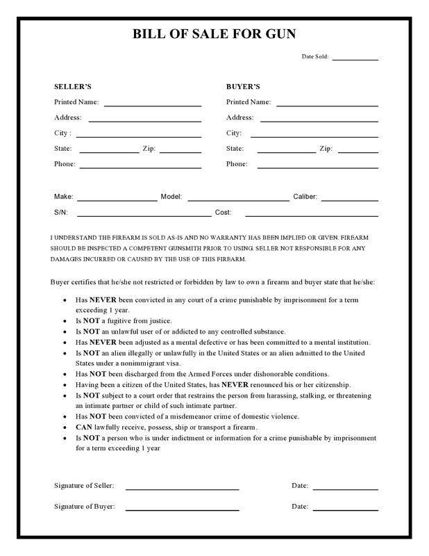 Gun (Weapon) Proof Of Purchase Kind