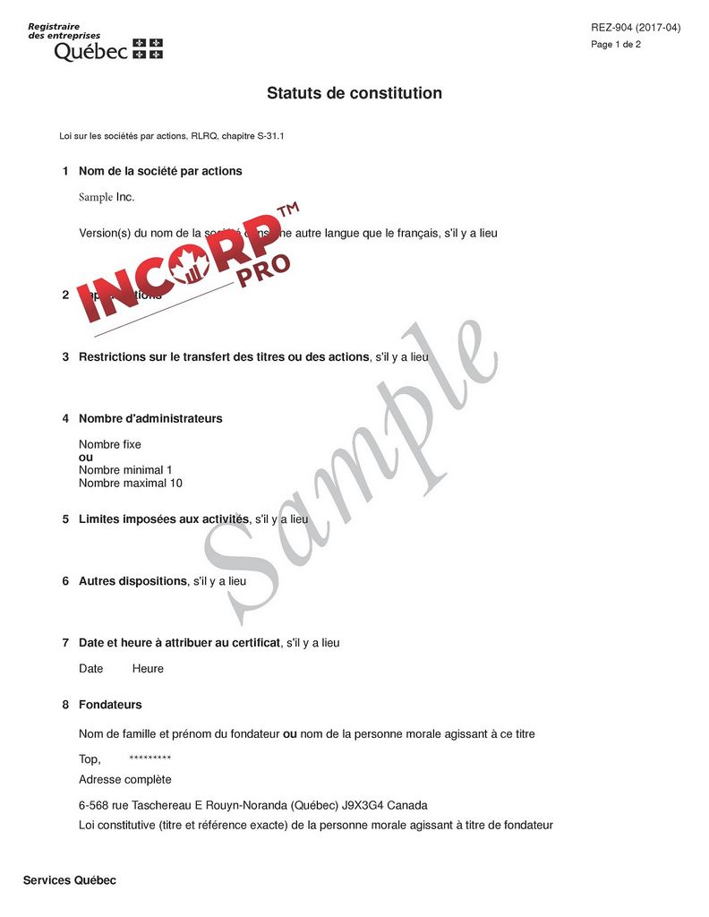 What is a Post of Incorporation and Where to File?